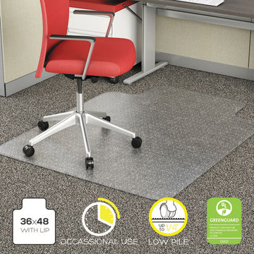 Alera® Occasional Use Studded Chair Mat For Flat Pile Carpet, 46 X 60, Rectangular, Clear freeshipping - TVN Wholesale